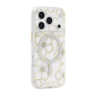 Case-Mate Floral Gems MagSafe Case for Apple iPhone 17 Pro - Gold